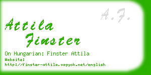 attila finster business card